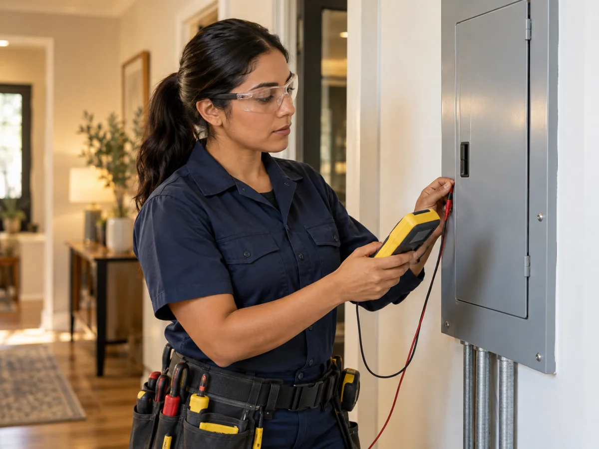 Electricians at work
