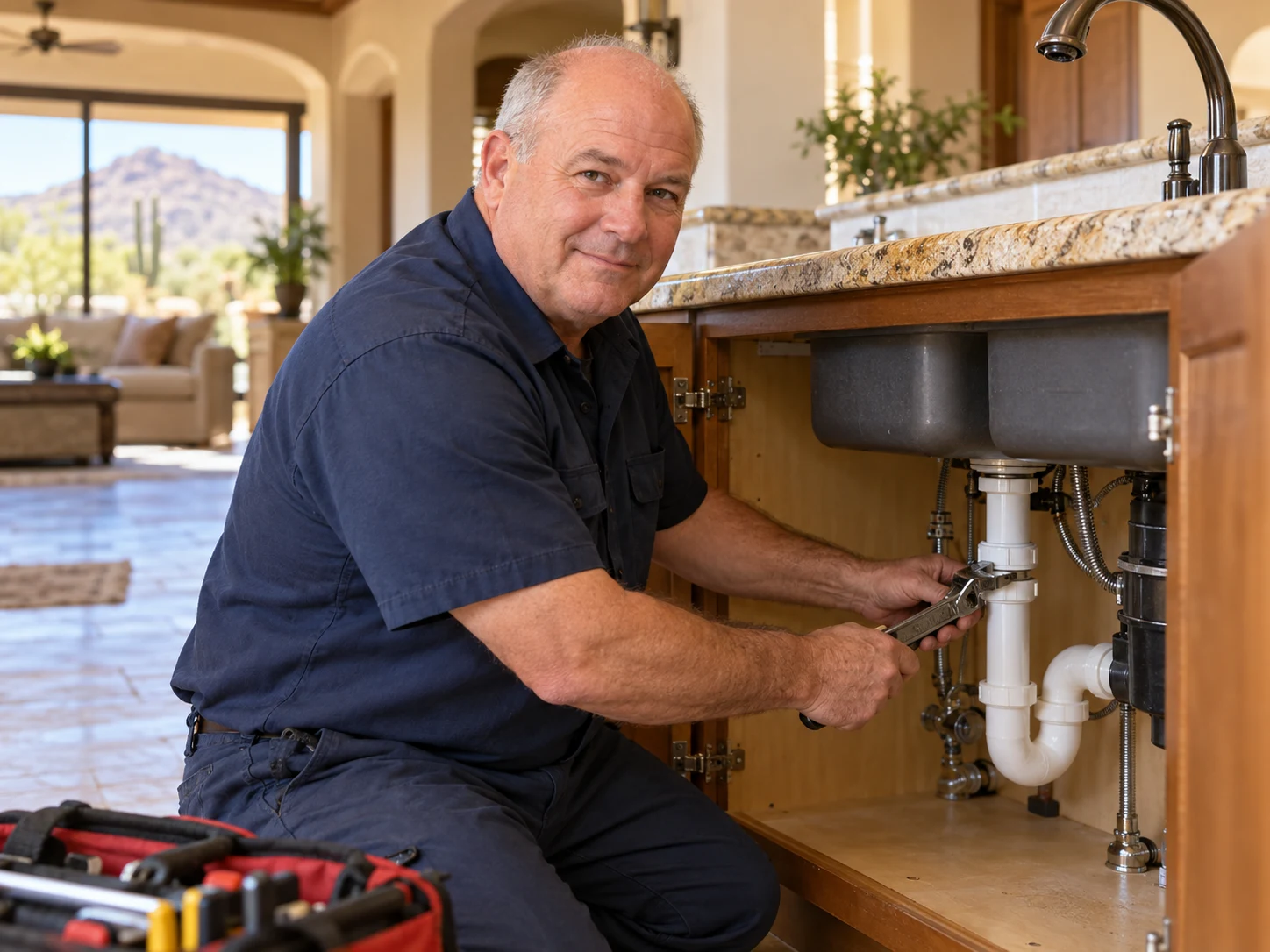 Plumbers at work